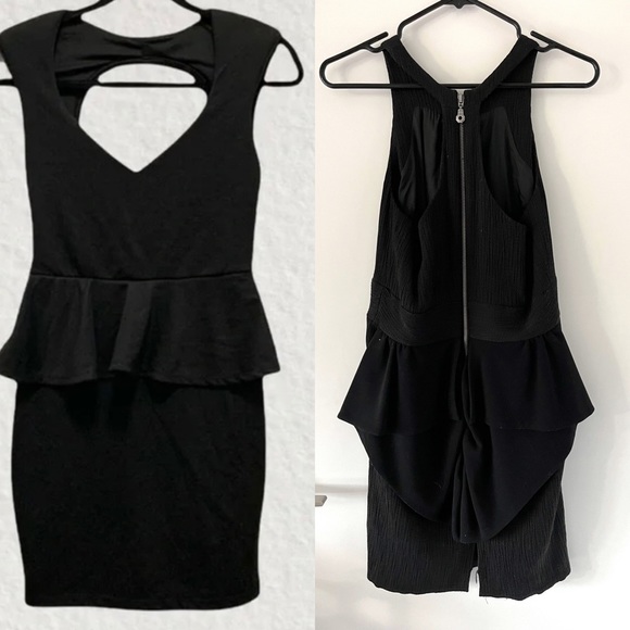 ‼️Winter SALE❄️‼️ Bundle: BCBG Black Cocktail Dress (6) & Black Peplum Dress (S) - Picture 11 of 11